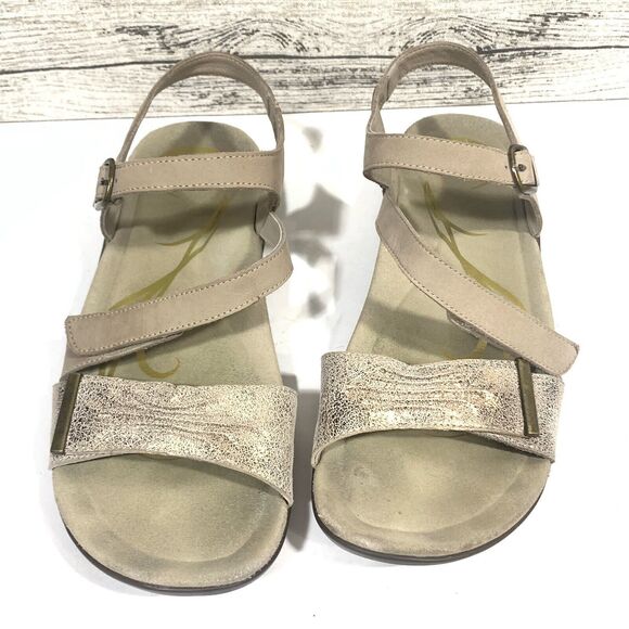 Abeo Bliss Post Metallic Leather Walking Comfort Sandals Size 9 Women’s - Picture 5 of 15
